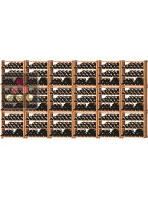Set of 18 modular beechwood racks for 630 bottles Ma Cave à Vin
