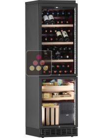 Built-in combination of a single temperature wine cabinet and cigar humidor
 CALICE