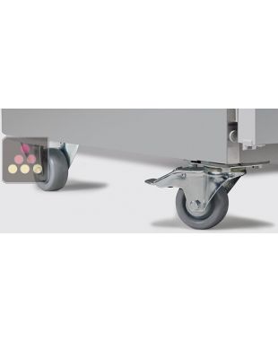 Set of 4 castors - Diam. 80mm - H105mm LIEBHERR PRO