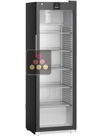 Black forced-air commercial refrigerator - Glass door with side LED light - 286L LIEBHERR PRO