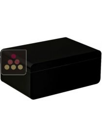Compact black veneer humidor - 150 cigars Adorini