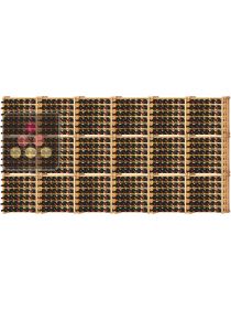 Set of 18 modular beechwood racks for 684 bottles Ma Cave à Vin
