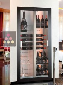 Built-in multi-temperature wine display cabinet for storage or service - 36cm deep - Without shelves CALICE DESIGN