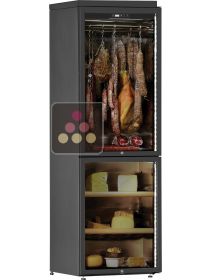 Freestanding combination of cured meat and cheese cabinets CALICE