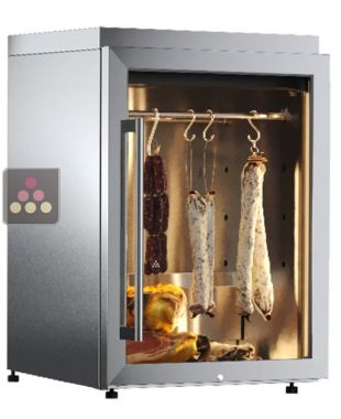 Freestading cabinet for cured meat preservation - Stainless steel cladding CALICE