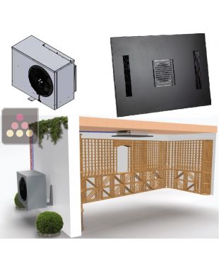 Air conditioner for natural wine cellar 900W - cold production and heating system - Ceiling unit cooler WINEMASTER