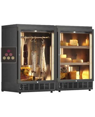 Built-in combination of a cheese & cured meat cabinet CALICE