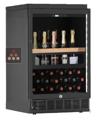 Built-in single temperature wine cabinet for wine storage or service with a sliding shelf for standing bottles - Exhibition model CALICE