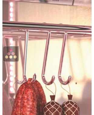 Set of 3 Stainless steel hook for meat and cold cuts BRERA