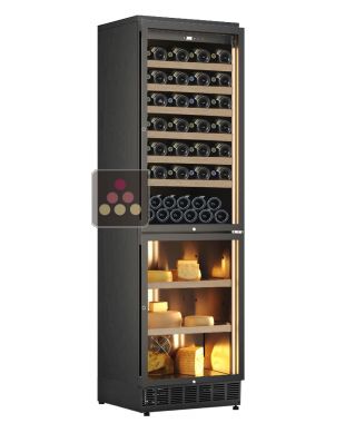 Built-in combination of wine & cheese cabinets - Sliding shelves CALICE