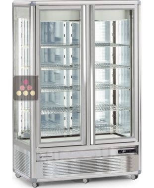 Vertical ventilated positive display cabinet - Grid storage - 760L TECFRIGO