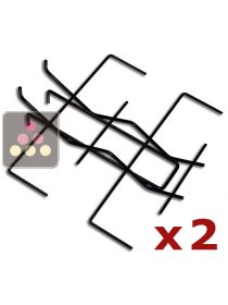 Set of 2 brown wine baskets for 2 Magnums VISIORACK