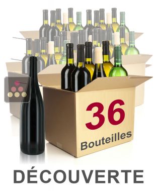 36 bottles of wine - Discovery Selection : white wines, red wines and Champagne Sélection Vin