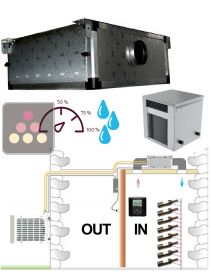 Air conditioner for wine cellar 1100W - Ductable evaporator - Cooling, Heating and Humidifying FRIAX