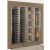 Built-in combination of 2 professional refrigerated display cabinets for wine, cheese and cured meat - Flat frame