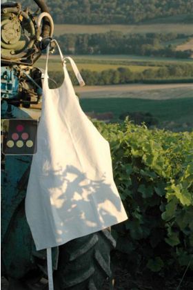 Thick white canvas apron