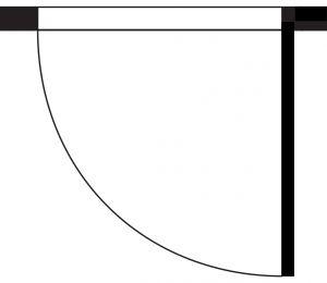 Door with hinges on right hand side