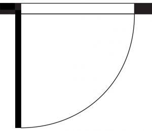 Door with hinges on left hand side