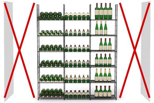 Without metal safety sides at the ends