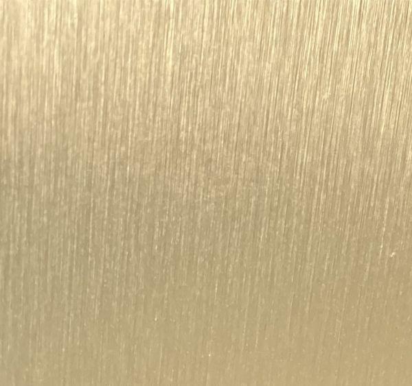 Cladding covered with a Satin-finish gold laminate
